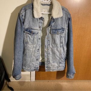 H&M fur interior denim jacket